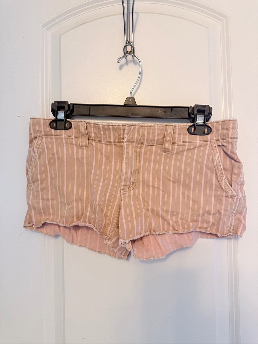 American Eagle Outfitters Pink Striped Women's Jean Shorts